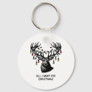 Deer Buck Doe alle Gewollt für Weihnachtsleuchten  Schlüsselanhänger