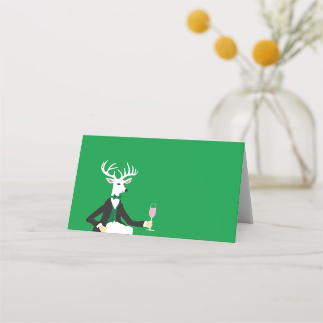 Deer Cheers Platzkarte (Vorderseite)