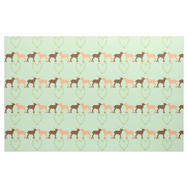 Deer Couple und Daisy Heart Stoff (Fat Quarter (45,7 x 55,9 cm))