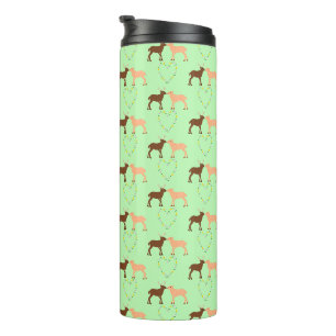 Deer Couple und Daisy Heart Thermosbecher