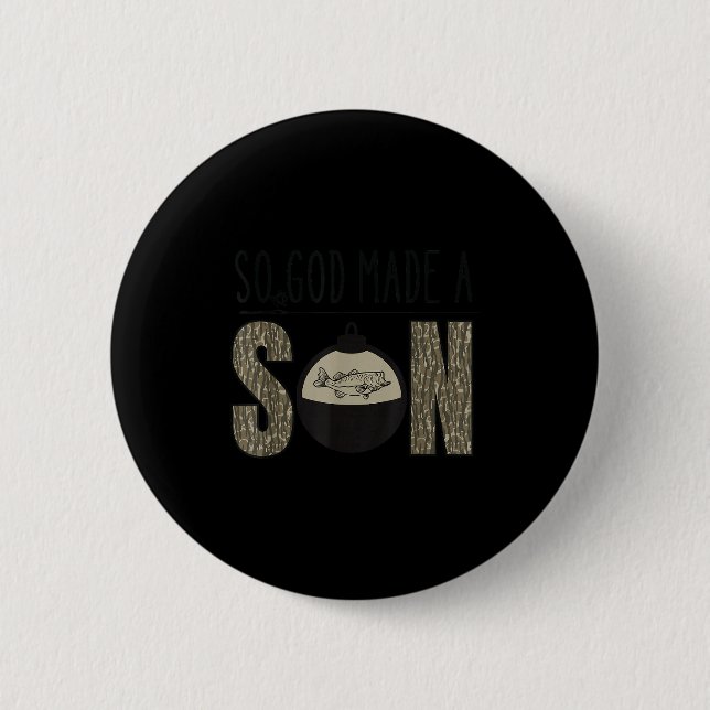 Deer Duck Fish Jagdsaison Christlicher Sohn Kinder Button (Vorderseite)
