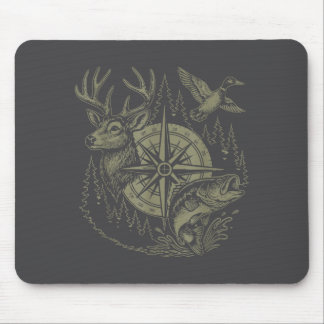 Deer Duck Fishing Hunting Solves Most Of My Proble Mousepad