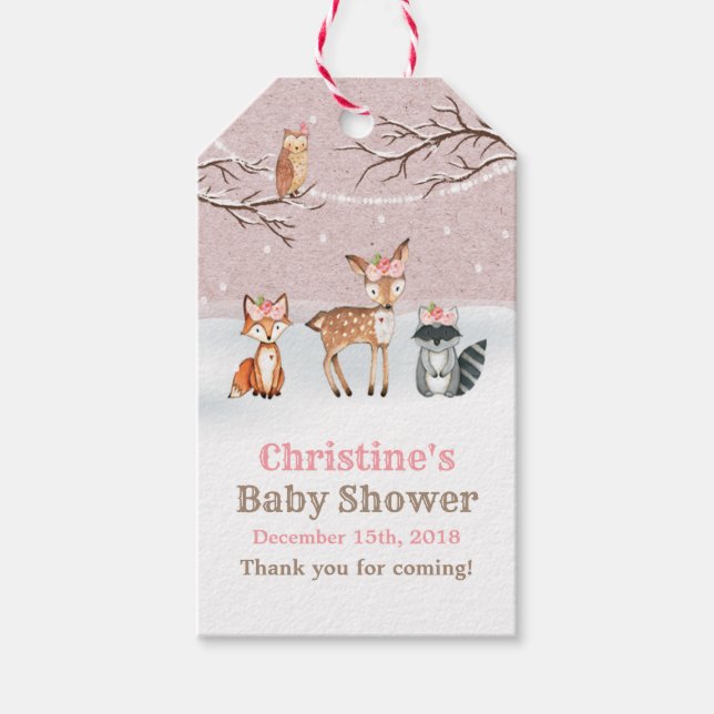 Deer Favor Gift Tag Geschenkanhänger (Vorderseite)