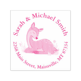 Deer Fawn Baby Shower Permastempel