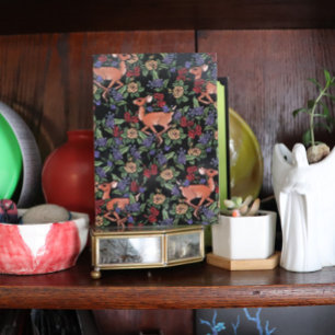 Deer Fawn Floral Pattern Feiertagskarte