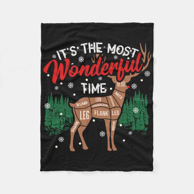 Deer Grillen Funny Grilling Grillen Pitmaster Chri Fleecedecke (Vorderseite)