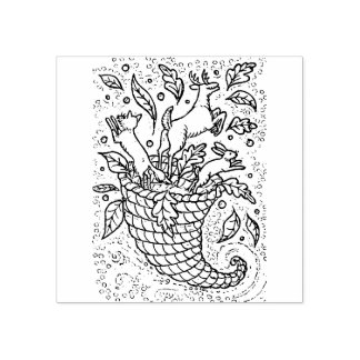 DEER HARE FOX WILDLIFE, DIE KORNUKOPIA DER NATUR GUMMISTEMPEL