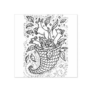 DEER HARE FOX WILDLIFE, DIE KORNUKOPIA DER NATUR GUMMISTEMPEL