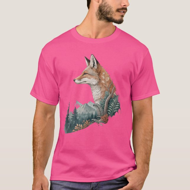 Deer Harmony – Geometric Wildlife & Nature Tee (Vorderseite)