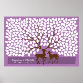 Deer Heart Guest Book Poster - 250 Plätze