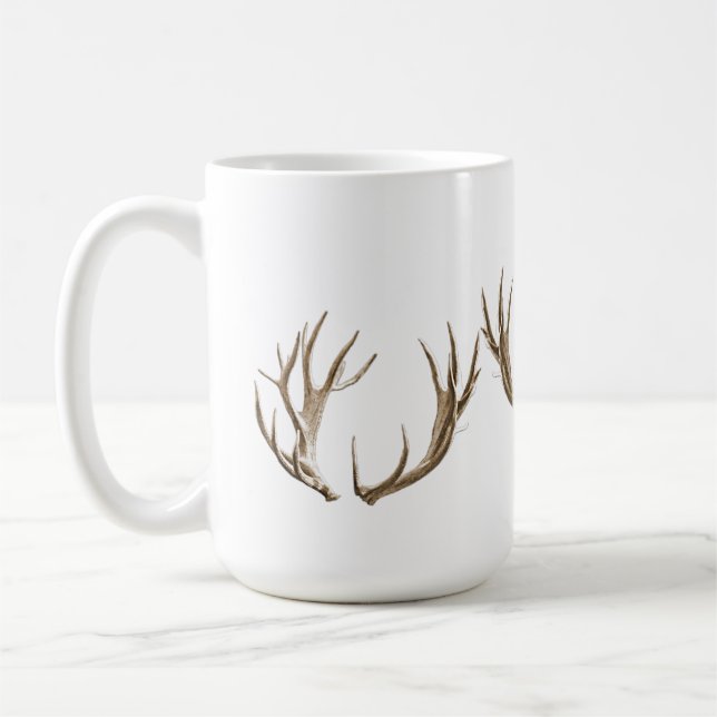 Deer Hunter Antlers Cafe Mug (Gauche)