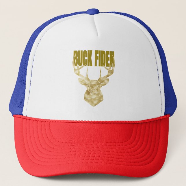 Deer Hunter Buck Fiden Political Anti-BIden Wall H Truckerkappe (Vorderseite)