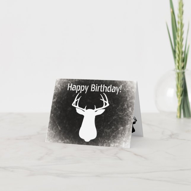 Deer Hunting Birthday Card Karte (Vorderseite)