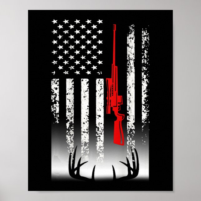 Deer hunting hunter gifts poster (Vorne)