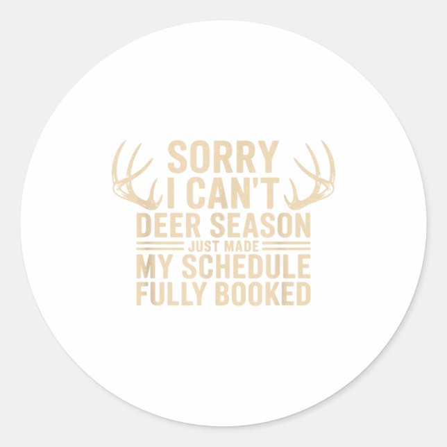 Deer Hunting Quote Hunter Whitetail Buck Deer Seas Runder Aufkleber (Vorderseite)