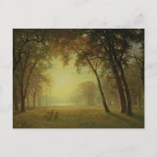 Deer in a Clearing, Yosemite von Albert Bierstadt Postkarte