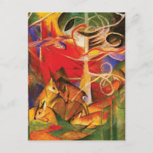 Deer in Forest von Franz Marc Postkarte