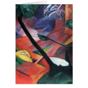 Deer in the Forest II par Franz Marc; Reh im Walde