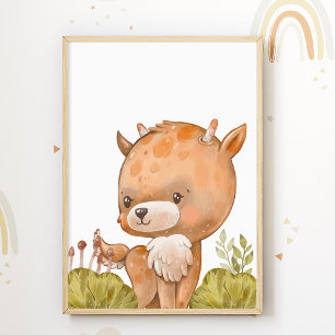 Deer Kids Room Imprimer Joli Animal Poster