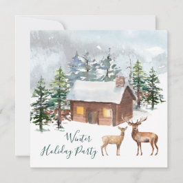 Deer, log cabine Noël Fête Appartement Carte de vo