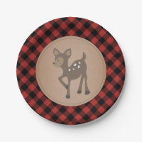 Deer Lumberjack Kariert Baby Dusche