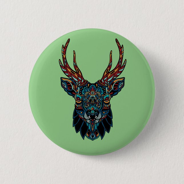 Deer Mandala Button (Vorderseite)