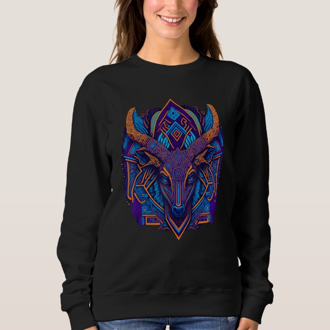 deer Mandala Style Graphic Sweatshirt (Vorderseite)
