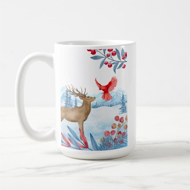 Deer Meets Kardinal Keramik Tasse (Links)