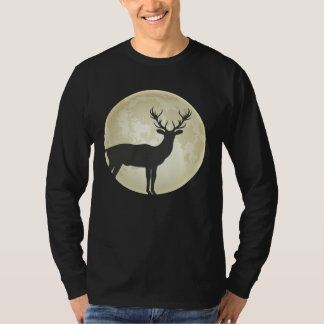 Deer Moon Antler Roe Stag and Forest animal T-Shirt