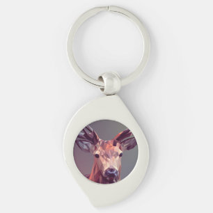 Deer Polygons Art Design Graphic Animal Stag Postc Schlüsselanhänger