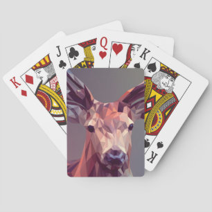 Deer Polygons Art Design Graphic Animal Stag Postc Spielkarten