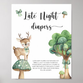 Deer - Späte Nacht Windeln Spiel Poster