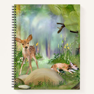 Deer Spiral Notebook Journal-Tagebuch Notizbuch