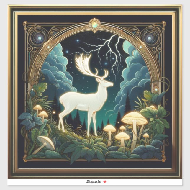 deer spirit aufkleber (Blatt)