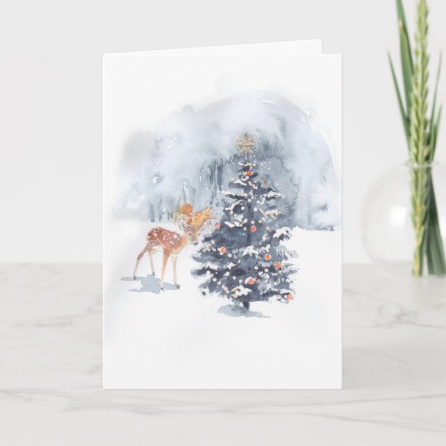 Deer & Squirrel Decorate Note Card Karte (Vorderseite)