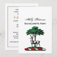 Deer Stag by Tree Heraldic Wappen Emblem