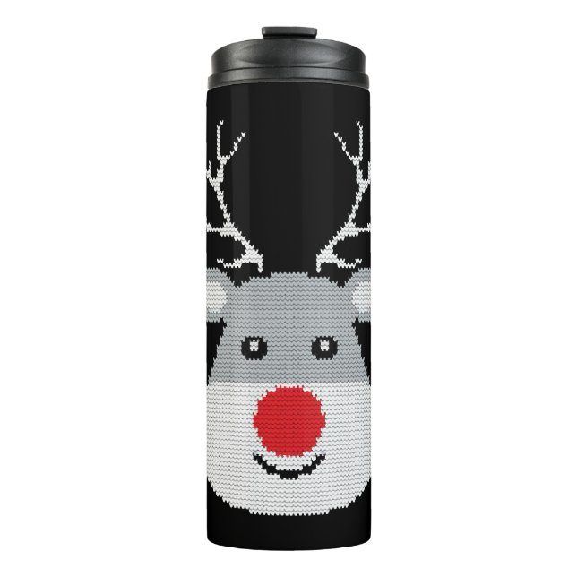 Deer Ugly Christmas Thermosbecher (Vorderseite)