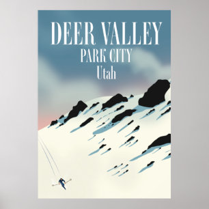 Deer Valley, Park City, Utah, affiche de ski
