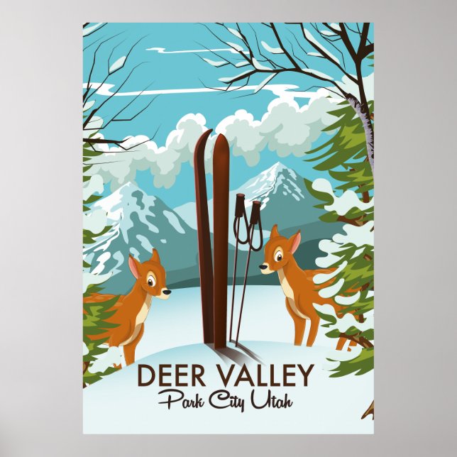 Deer Valley Park City Utah ski poster Voyage (Devant)