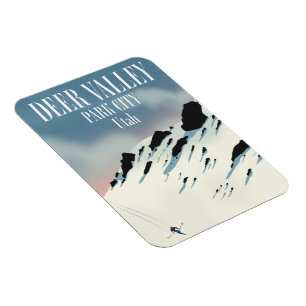 Deer Valley, Park City, Utah, Skiposter Magnet