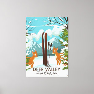 Deer Valley Park City Utah Skireiseplakat Leinwanddruck