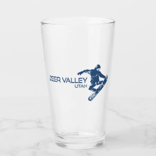Deer Valley Utah Snowboarder Glas