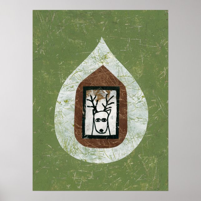 Deer Vous Attend De Laisser Poster Wall Art (Devant)