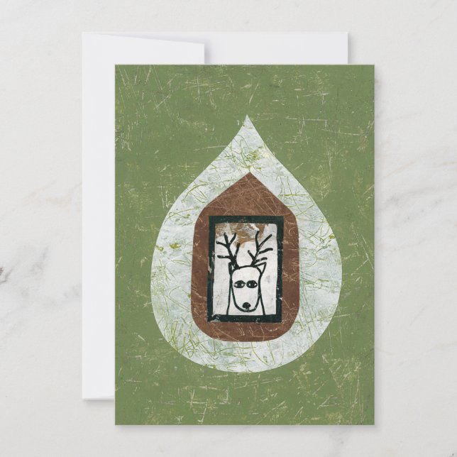 Deer Vous Attend Pour Quitter La Carte De Voeux (Devant)