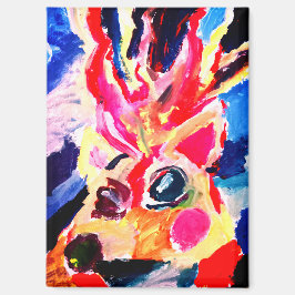 Deer winter joy magnet