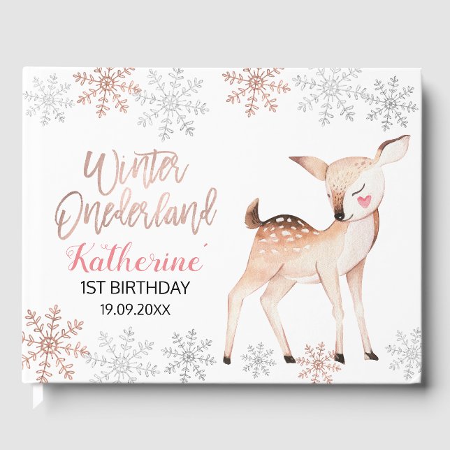 Deer Winter ONEderland 1er Anniversaire Livre d'hô (Recto)