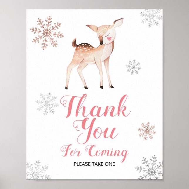 Deer Winter ONEderland Vielen Dank für Ihr Kommen Poster (Vorne)