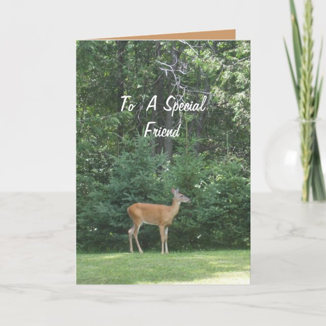 Deer Wishing Friend a Happy Father's Day Karte (Vorderseite)