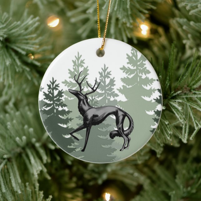 Deer Zoi Weihnachtsdekoration Keramik Ornament (Baum)