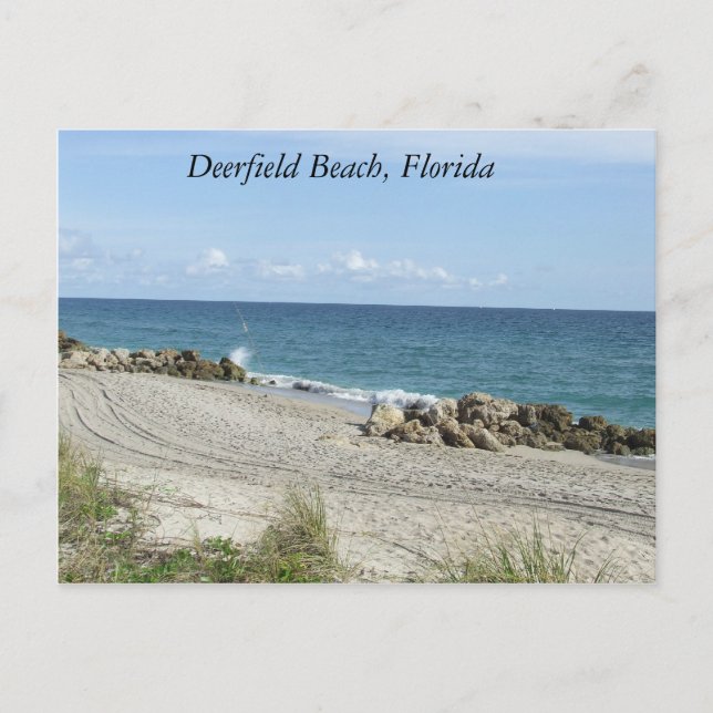Deerfield Beach, Florida FL Beach Scene Postkarte (Vorderseite)